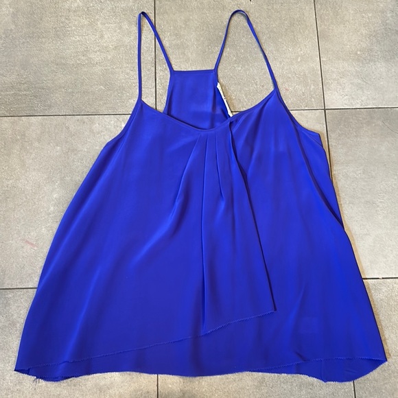 Trina Turk Tops - Trina Turk Marojella Blue Razor Back Silk Camisole